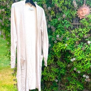 Beige Long light weight cardigan